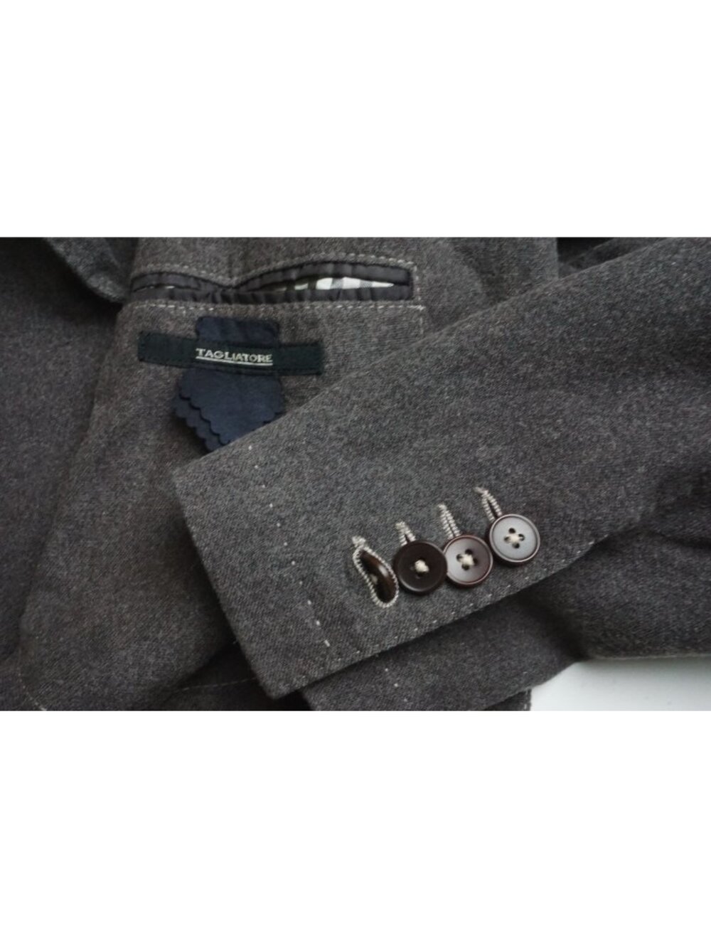Tagliatore Gray Flannel Wool Blend Sport Coat Jacket 38 EU BRAND NEW